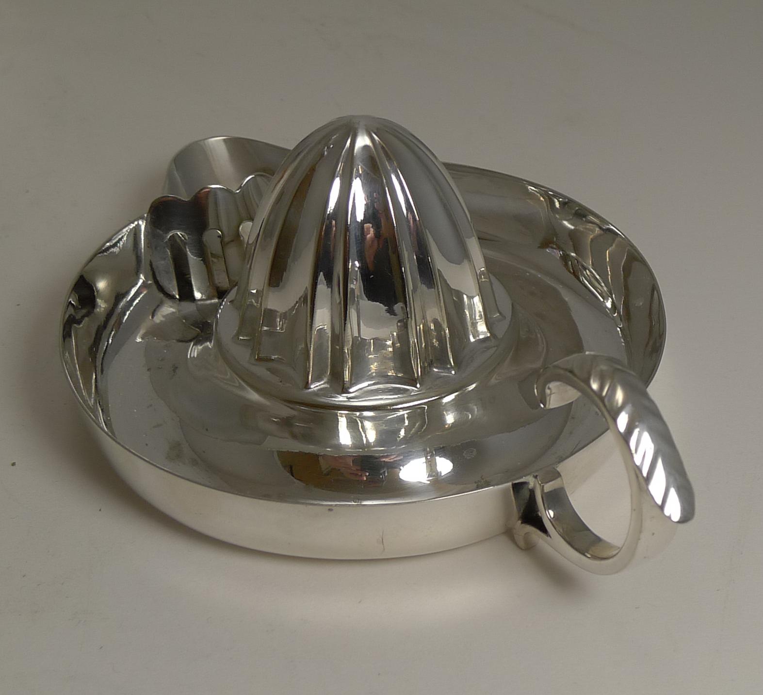 antique silver lemon squeezer