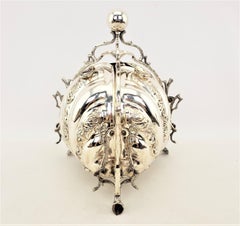 Baril ou biscuitière anglais ancien en métal argenté