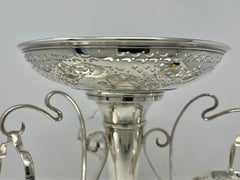 Antique English Silver Plated Openwork Epergne, Circa 1890's.