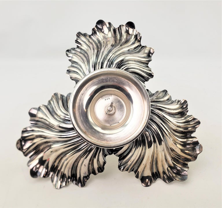 Antique English Silver Plated Partitioned Serving Bowl or Condiment Dish For Sale at 1stDibs