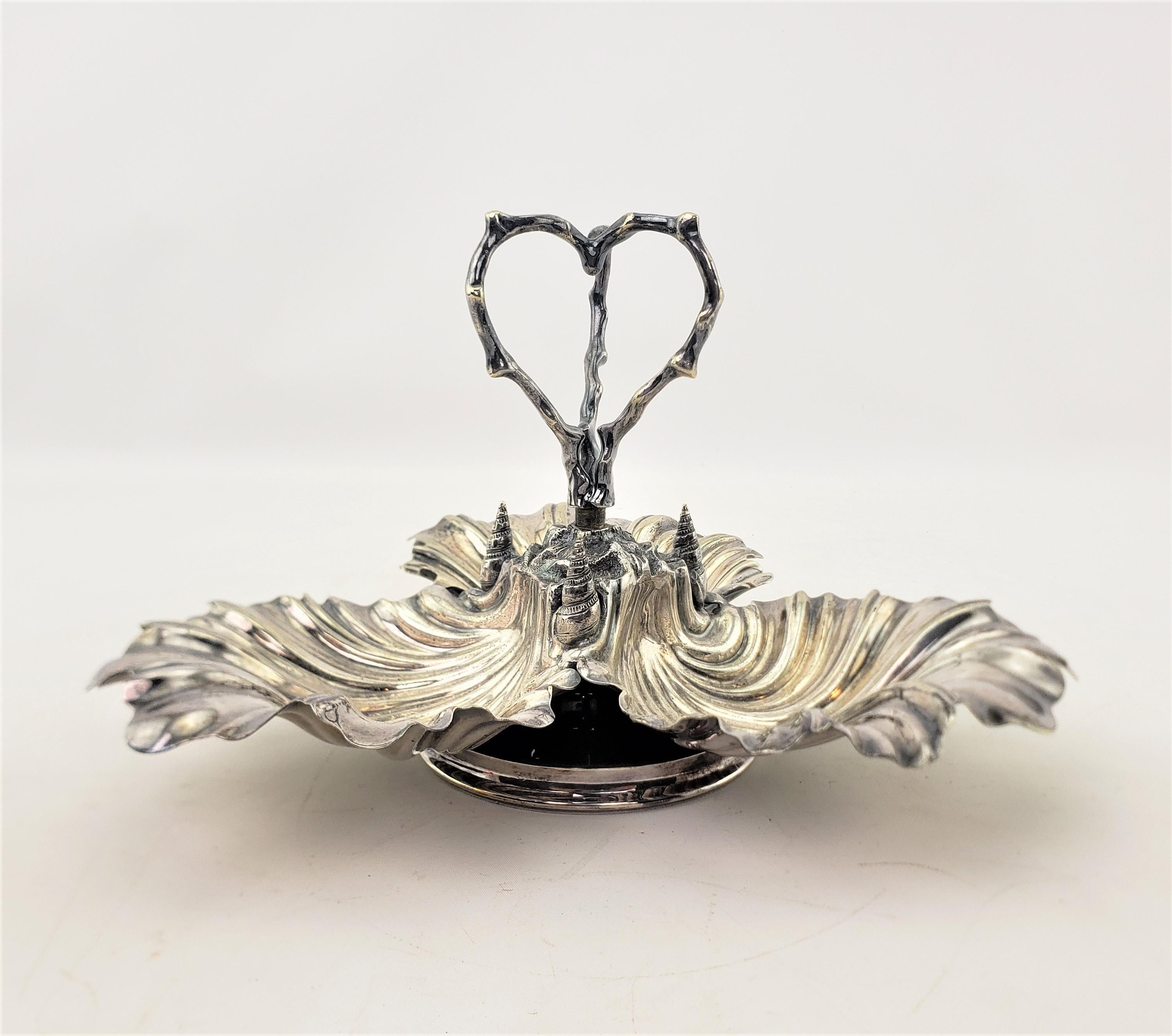 Antique English Silver Plated Partitioned Serving Bowl or Condiment Dish For Sale 1