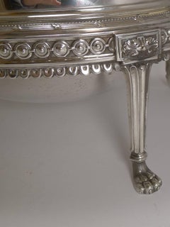 Antique English Silver Plated Revolving Breakfast Dish, Dated April 5th, 1880