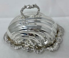 Antique English Silver Plated "Shell" Cheese Dish
