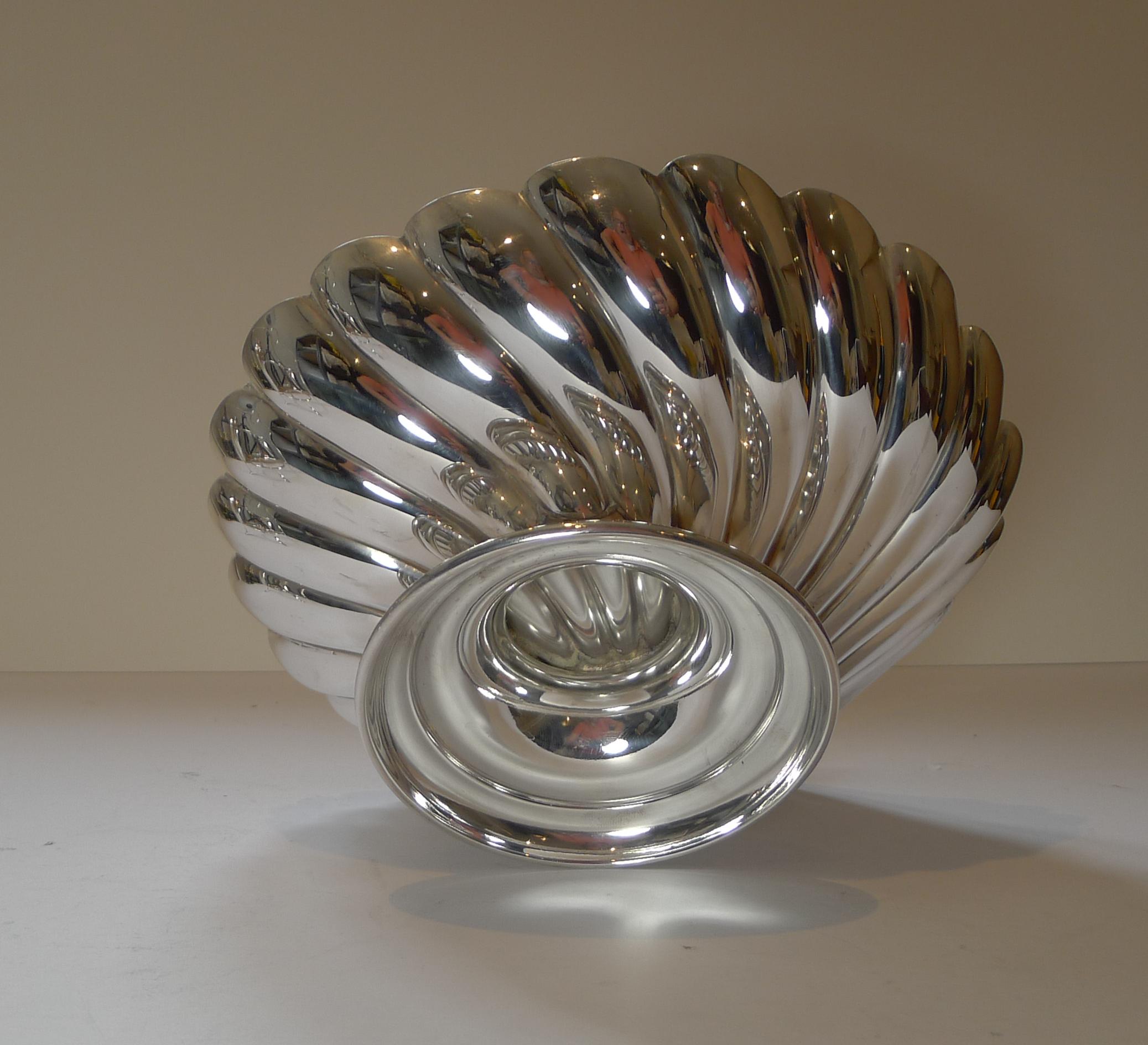 Late 19th Century Antique English Silver Plated Squirrel Nut Dish by William Hutton, circa 1890