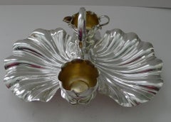 Antique English Silver Plated Strawberry Set by Daniel Arter, c.1895
