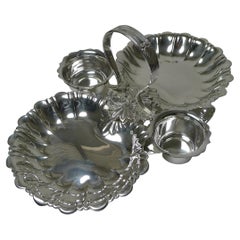 Antique English Silver Plated Strawberry Set by Walker & Hall, c.1895
