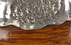 Antique English Silver Plated Tree Trunk Shaped Cigar or Cheroot Stand