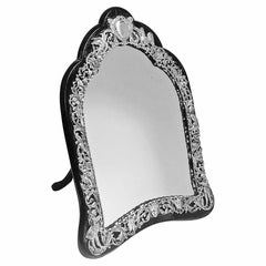 Antique English Silver Table Mirror London 1885 William Comyns