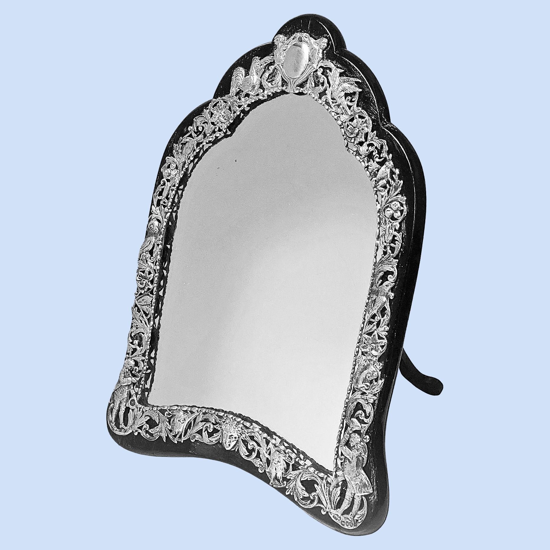 antique silver dressing table mirror