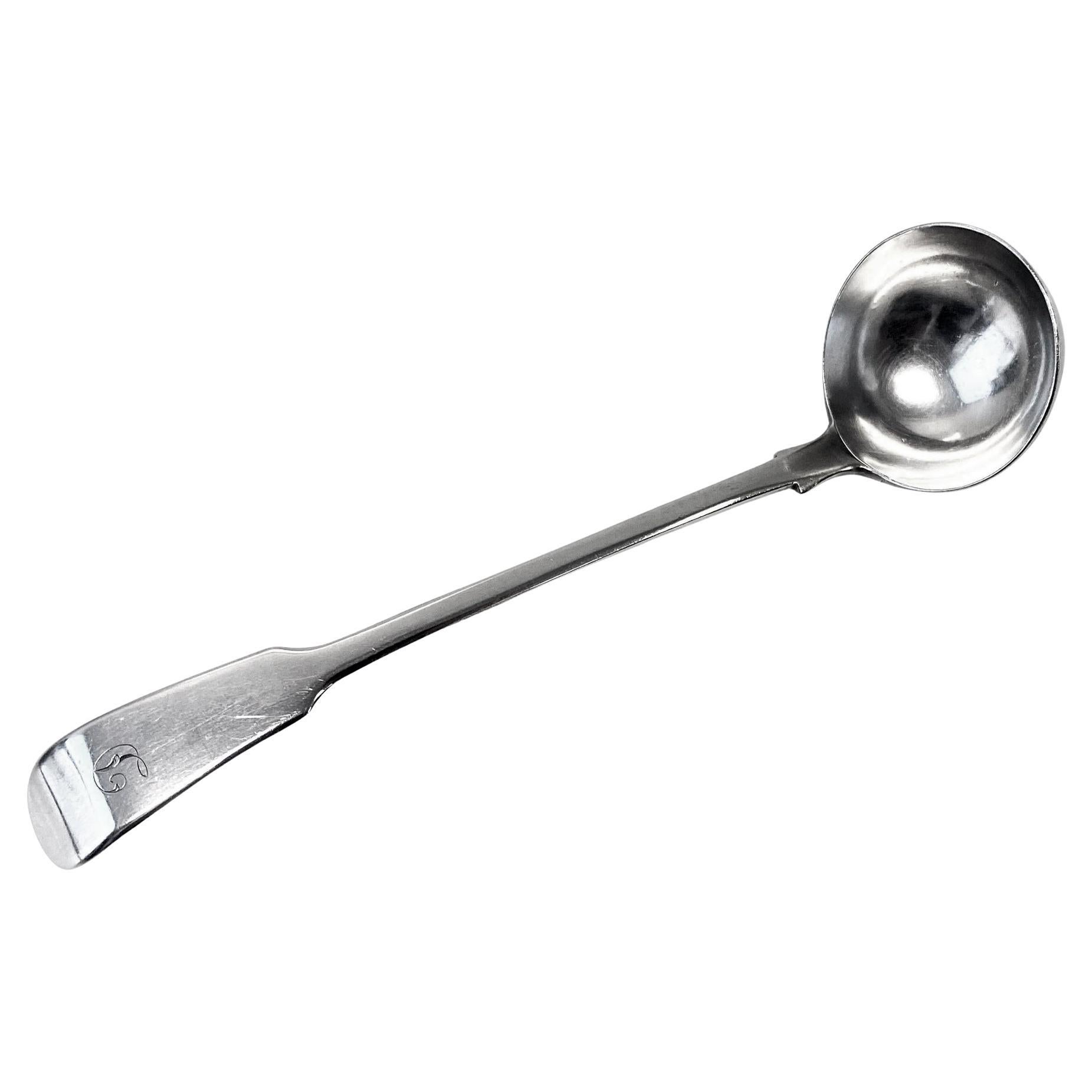 Antique English Silver Toddy Sauce Ladle, London 1854 Lias Bros.