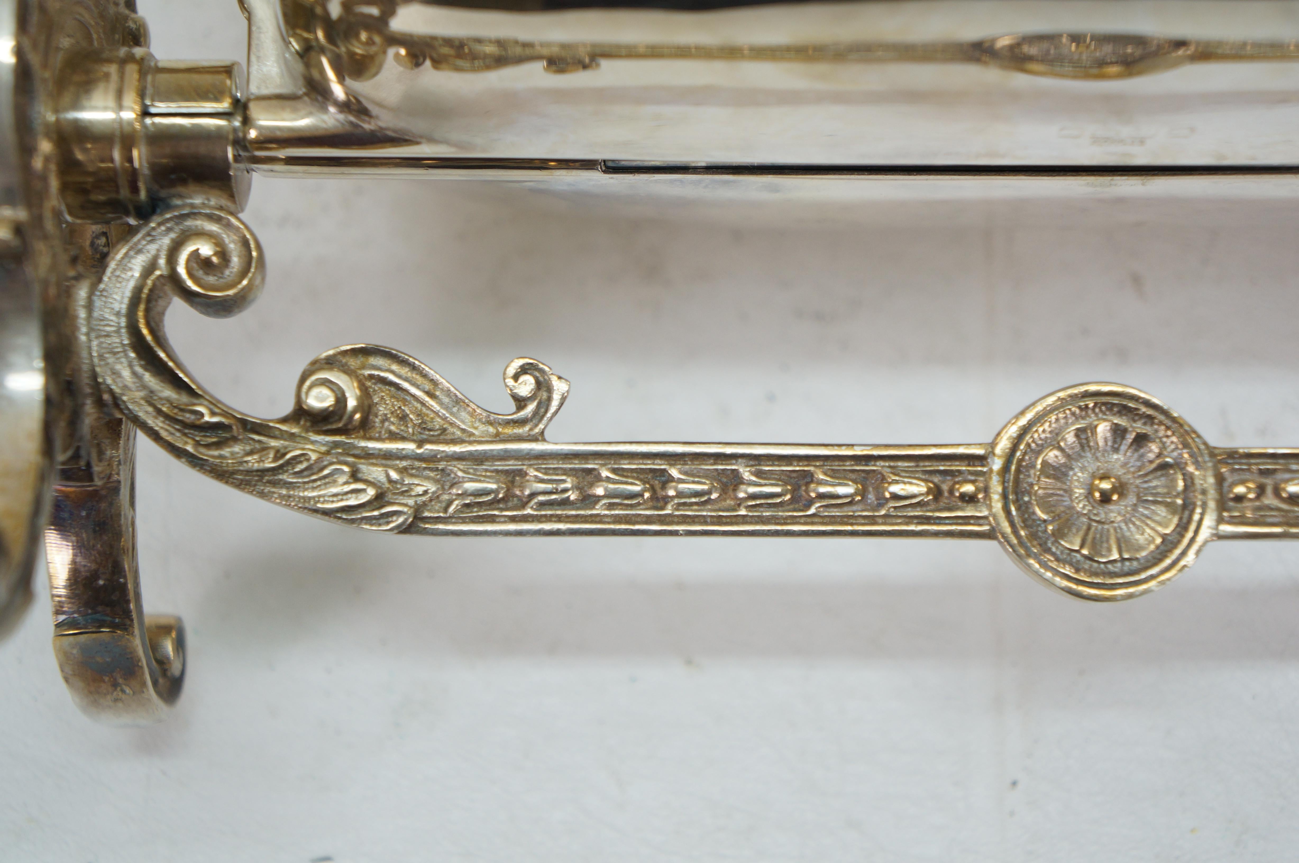Antique English Silverplate Scalloped Clam Shell Biscuit Box Bun Warmer 11