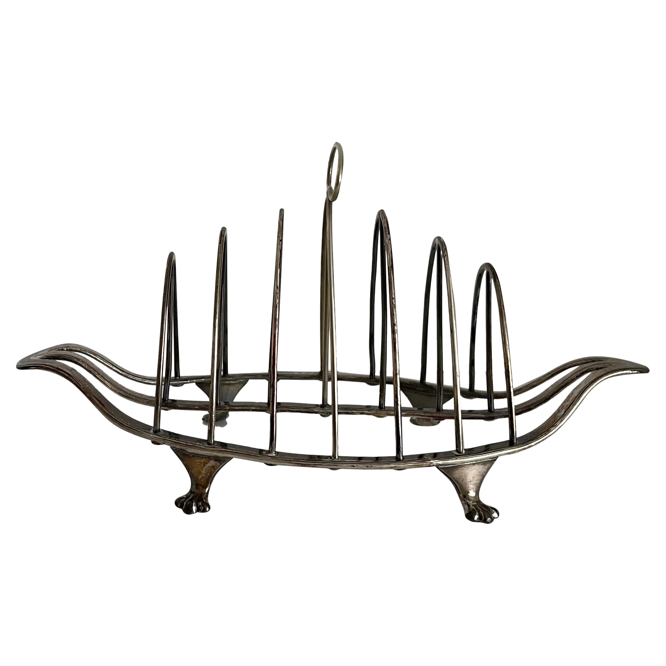 Antique English Silverplated Toast Rack