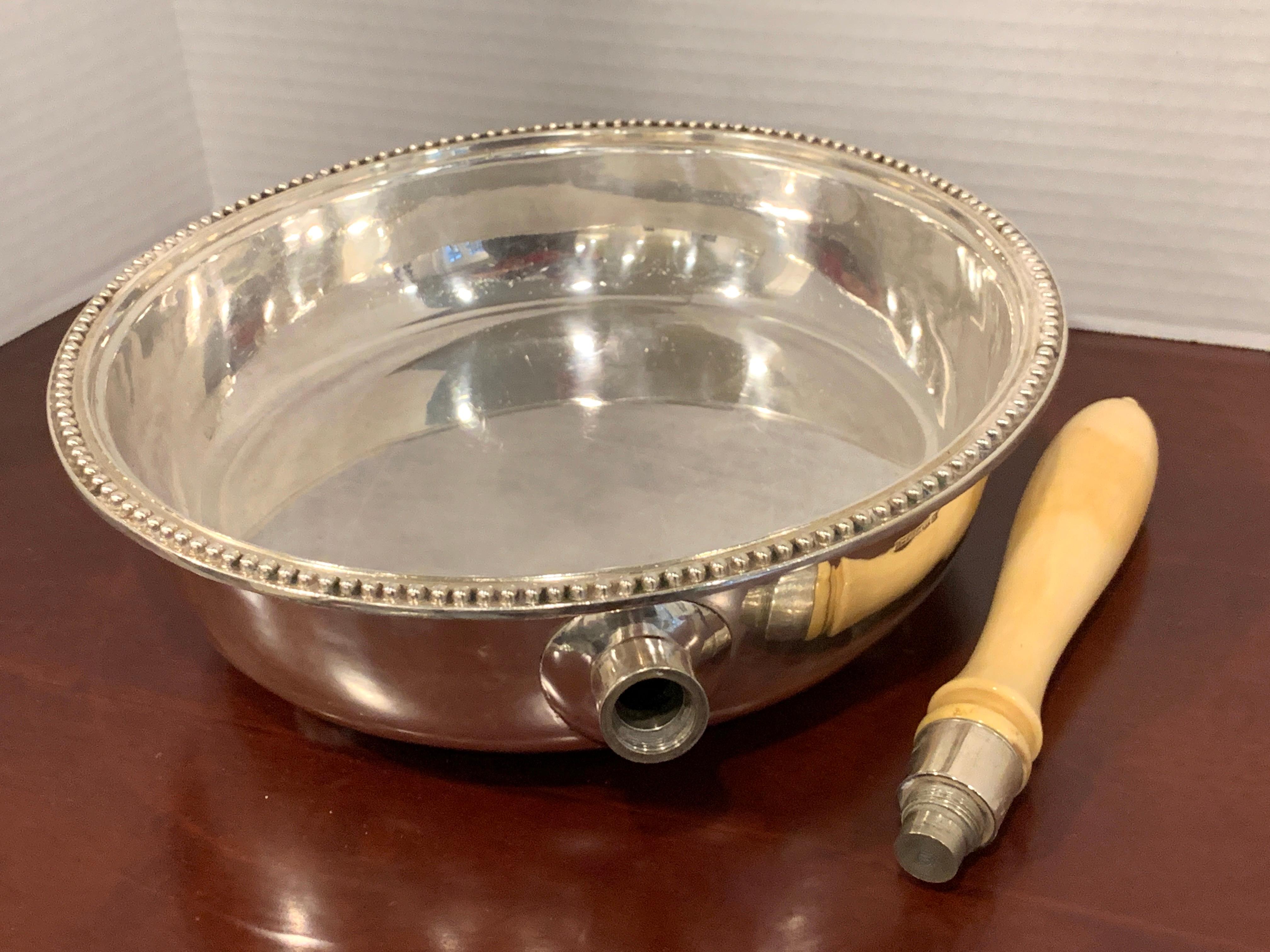 Antique English Silver Plated Warming Supper Dish by Henry Wilkinson