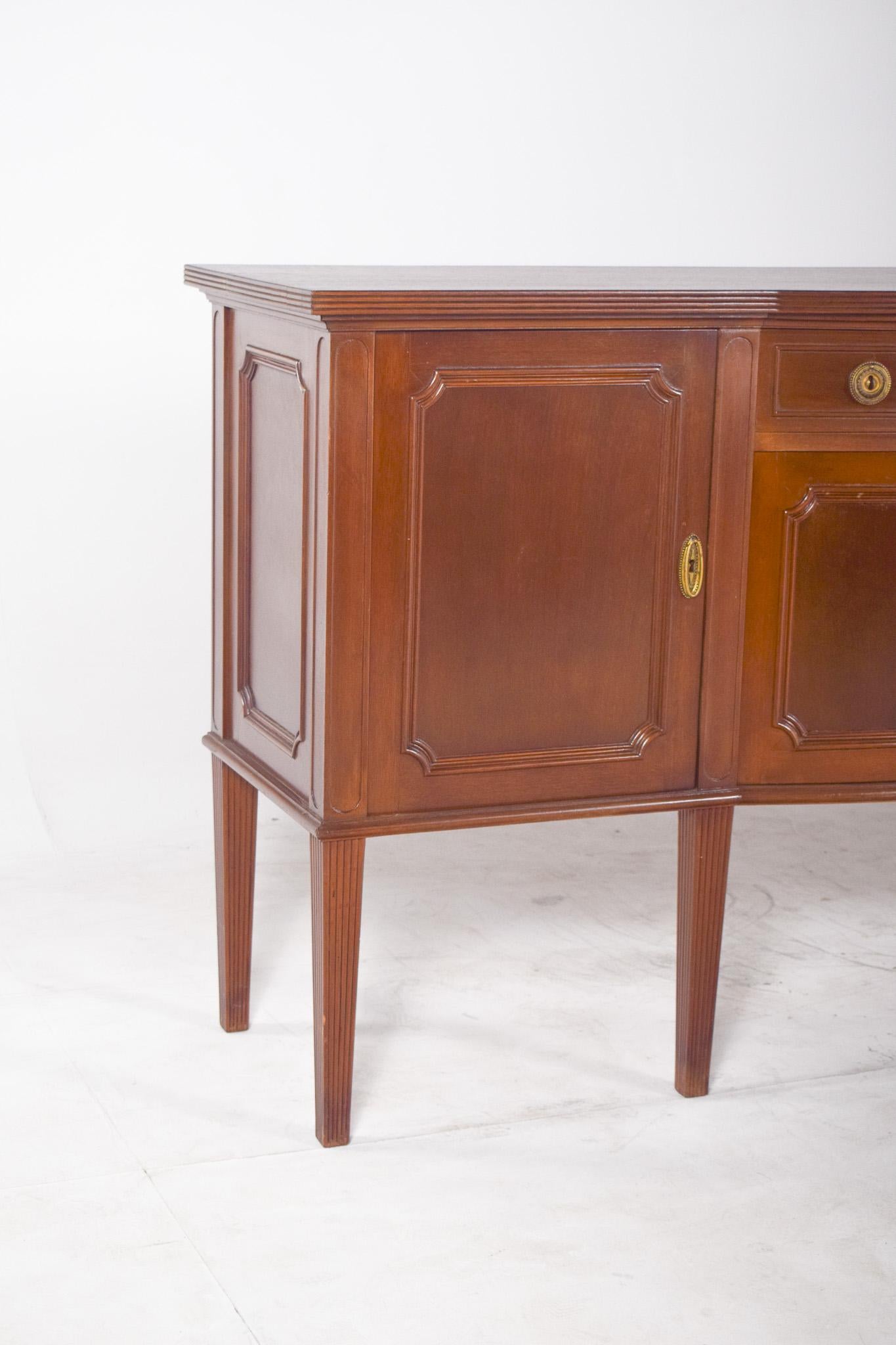Late Victorian Antique English Six-Foot Sideboard For Sale
