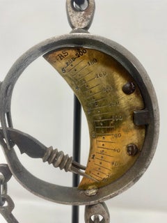 Antique English Slider Trade Scale on Custom Stand, circa 1900-1920