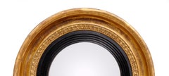 Antique English Small Regency Convex Mirror