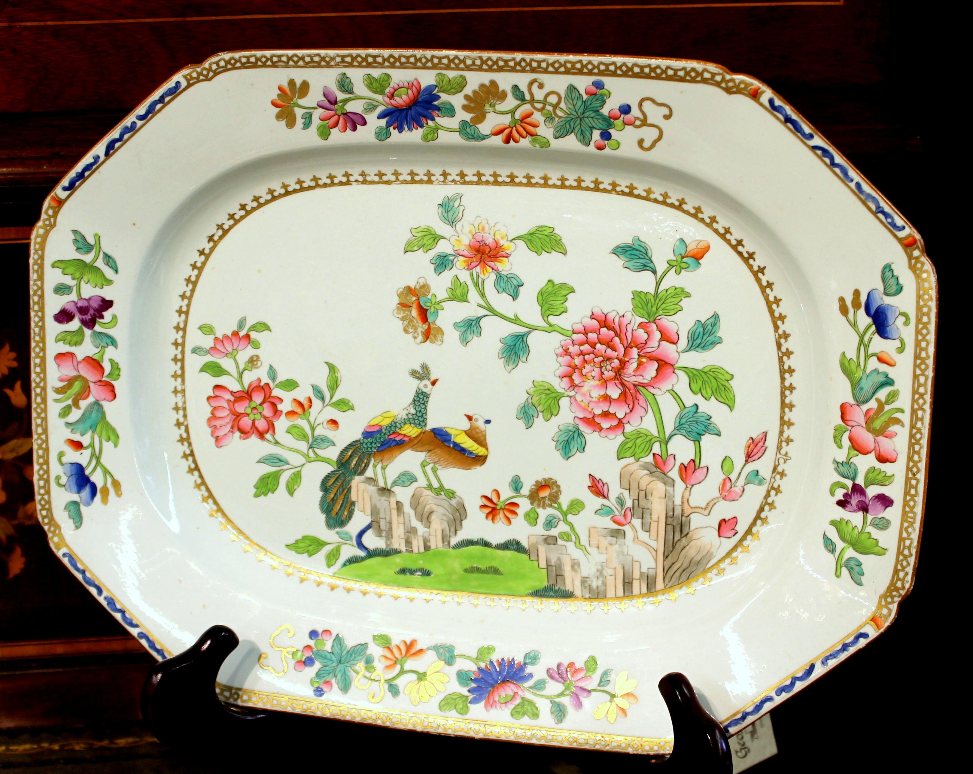 Fabulous quality antique English Spode earthenware hand painted 