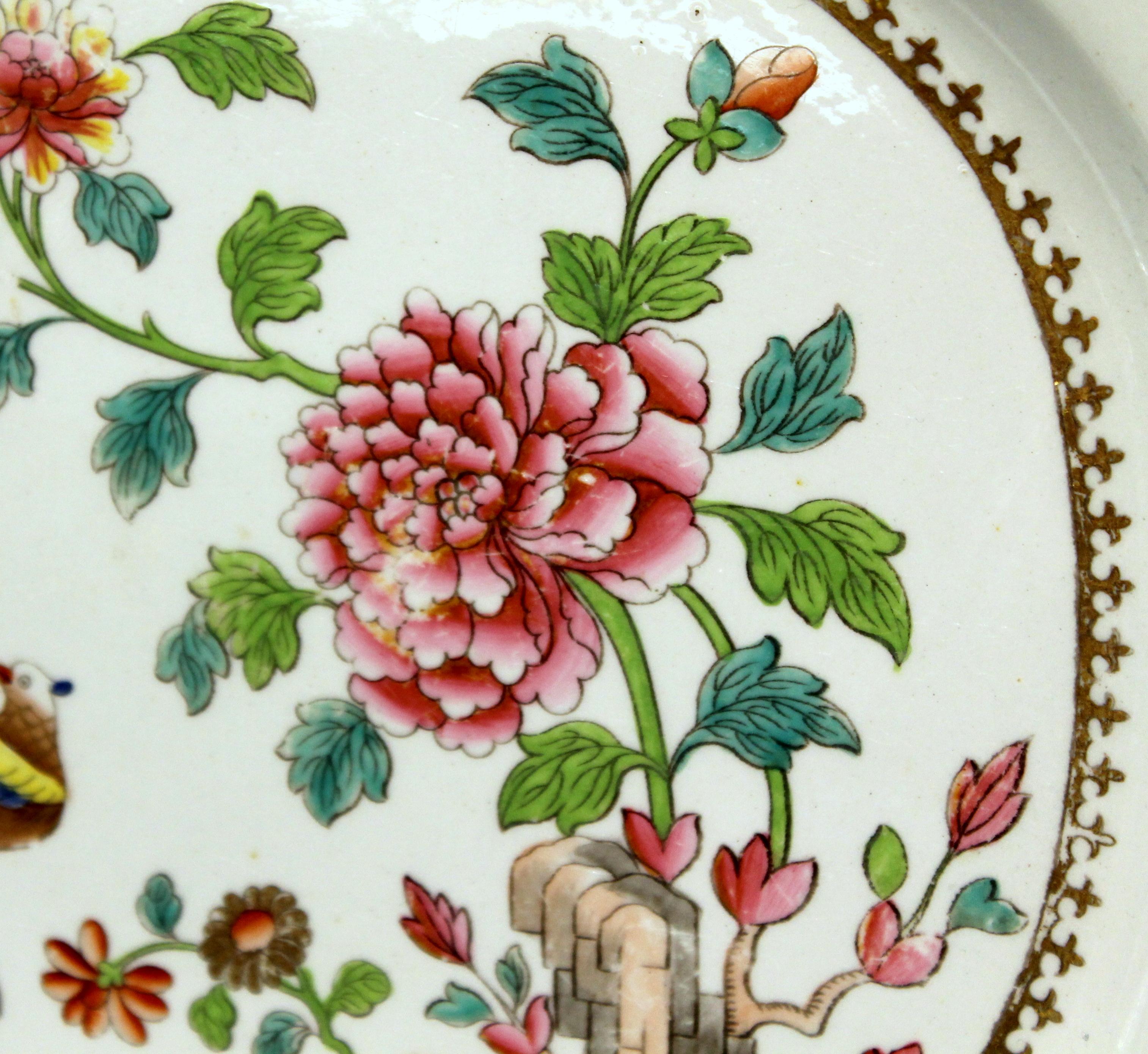 Antique English Spode Earthenware Hand Painted 