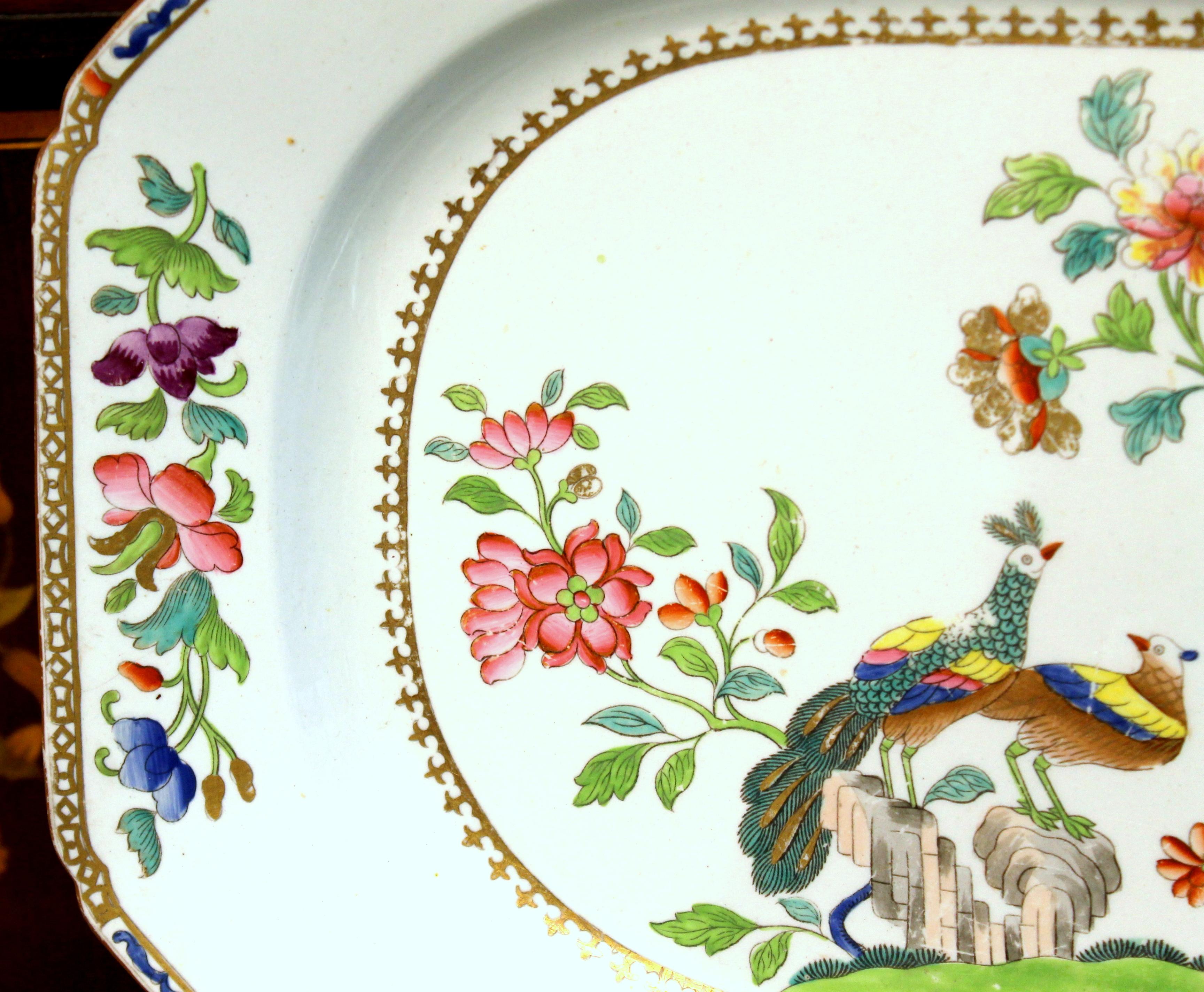 Antique English Spode Earthenware Hand Painted 