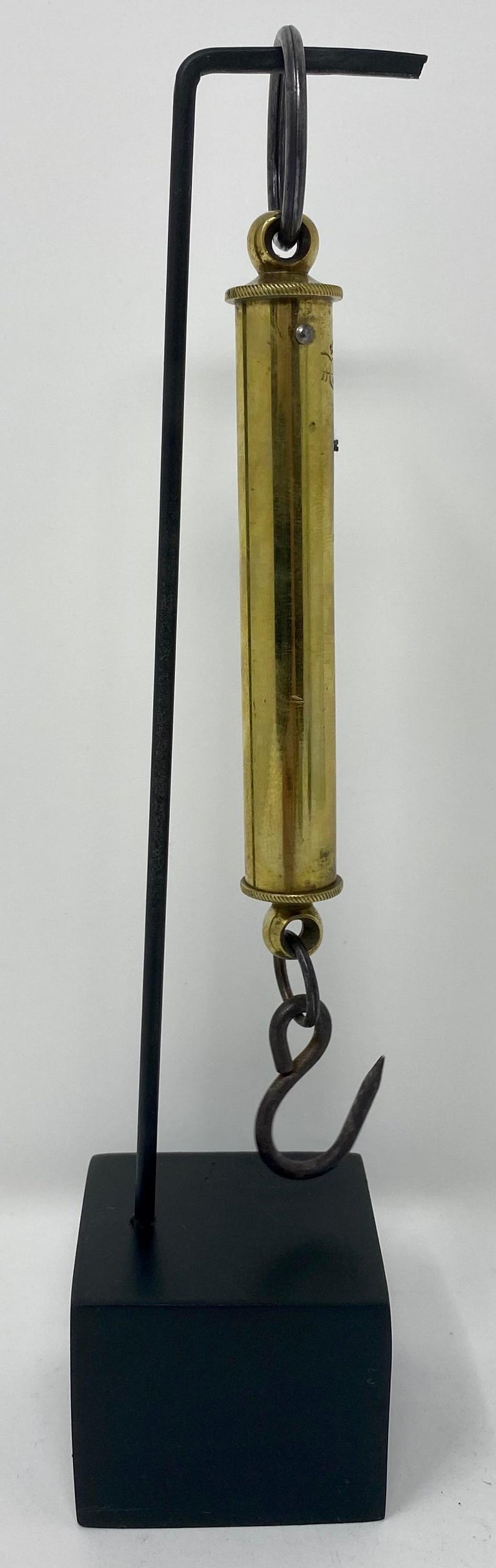 20th Century Antique English Spring Balance Scale Made by Salter 100 Years Old, Custom Stand For Sale