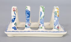 Antique English Staffordshire Mason's Ironstone Toast Rack, circa 1920