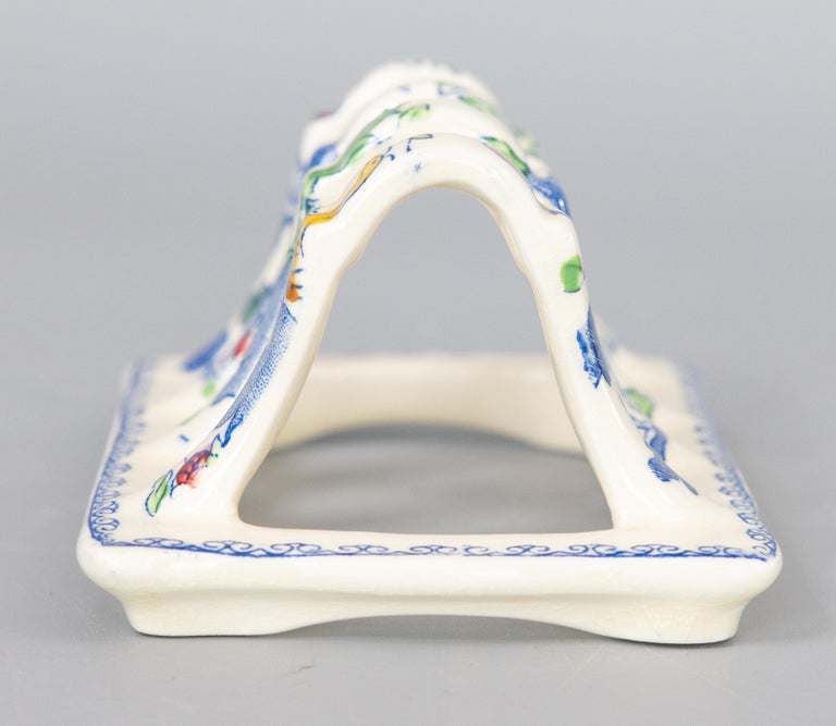 Antique English Staffordshire Mason's Ironstone Toast Rack, circa 1920 In Good Condition For Sale In Pearland, TX