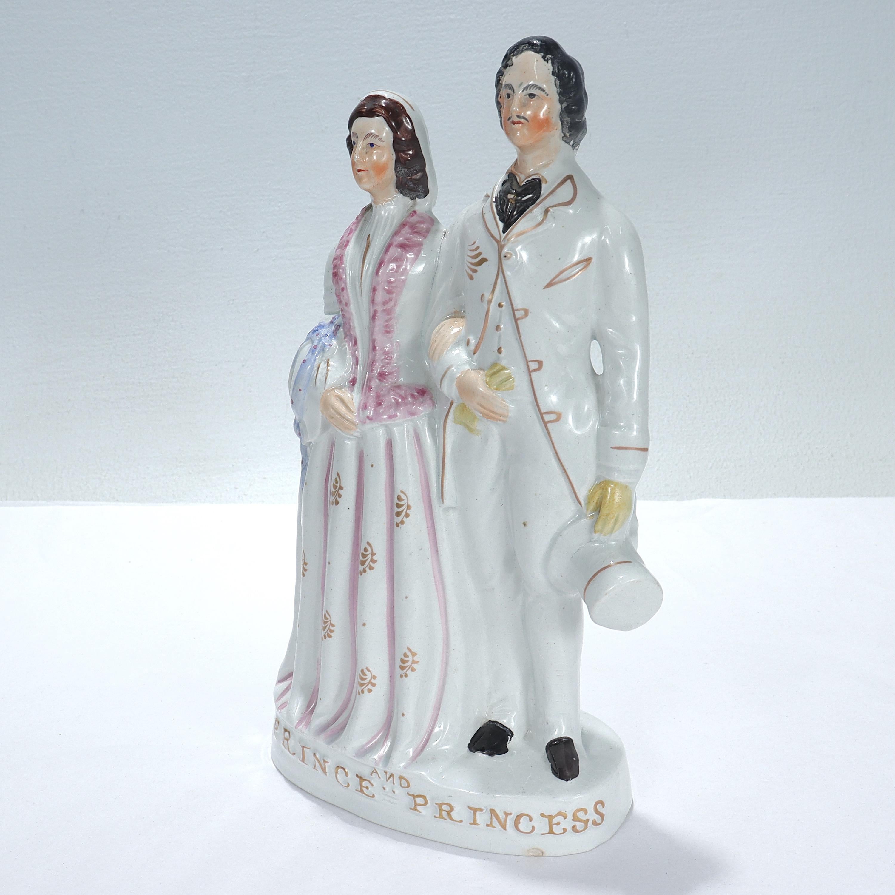 Victorian Antique English Staffordshire Pottery Figurine of 