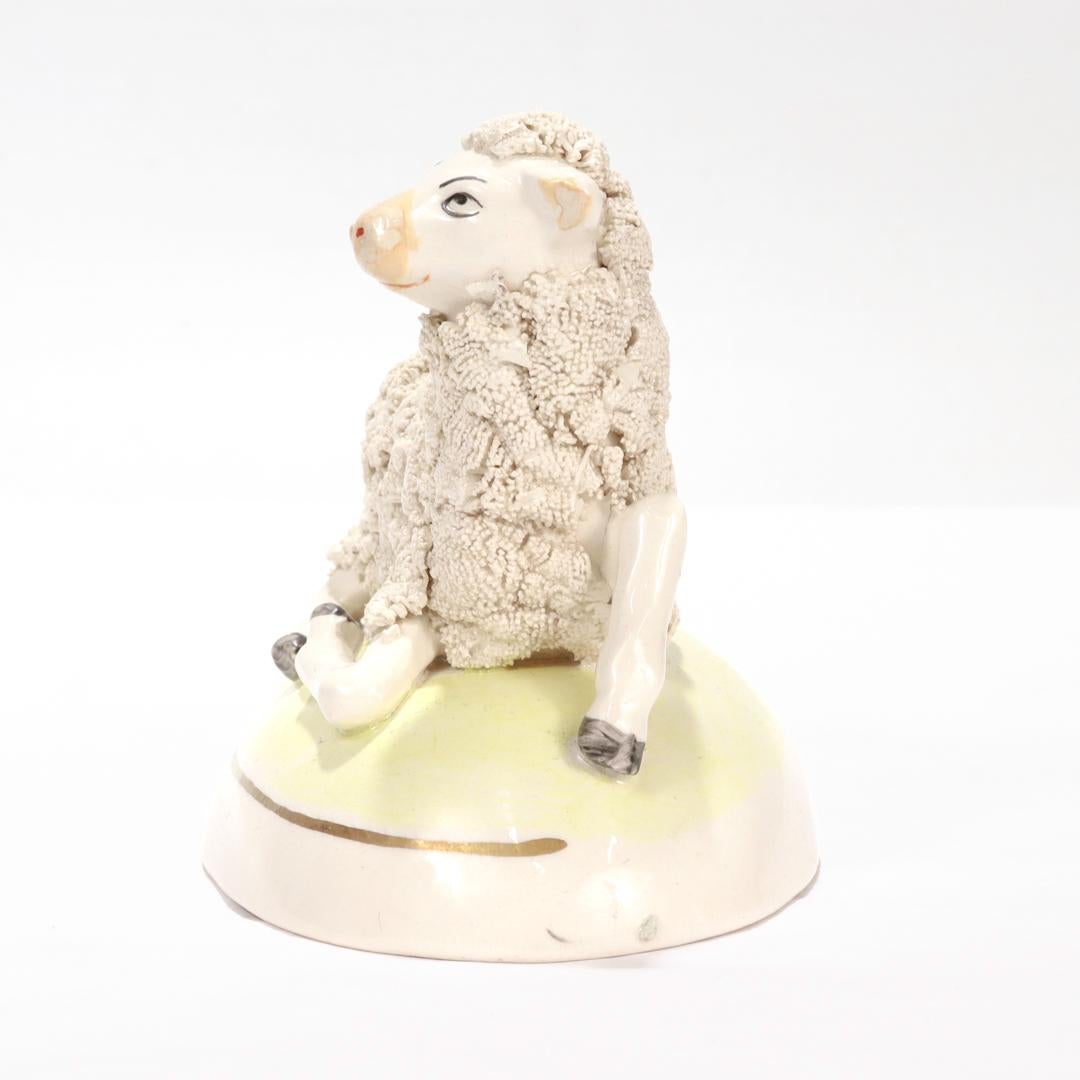 ceramic lamb figurine