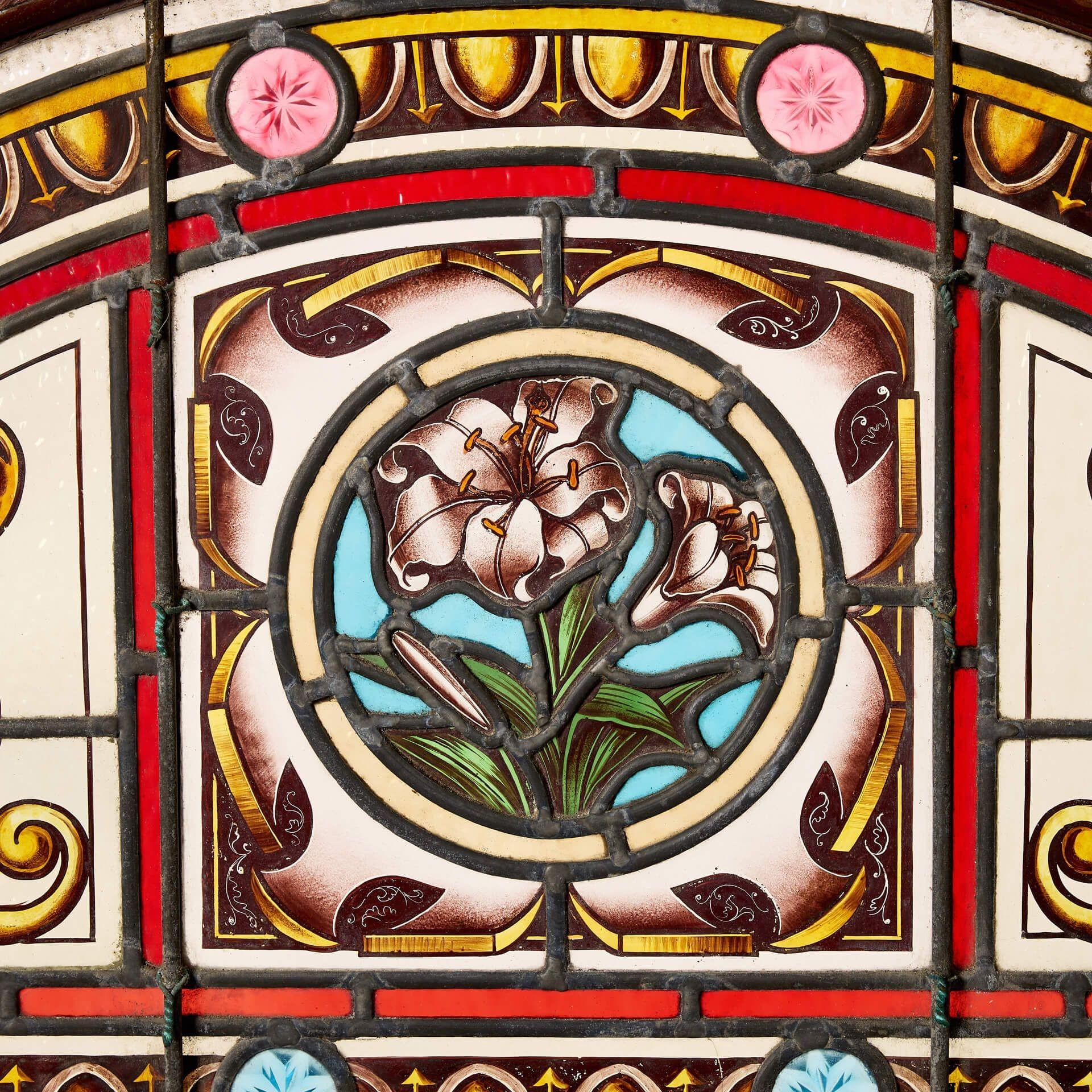Antiguo tragaluz inglés de Stained glass Victoriano en venta