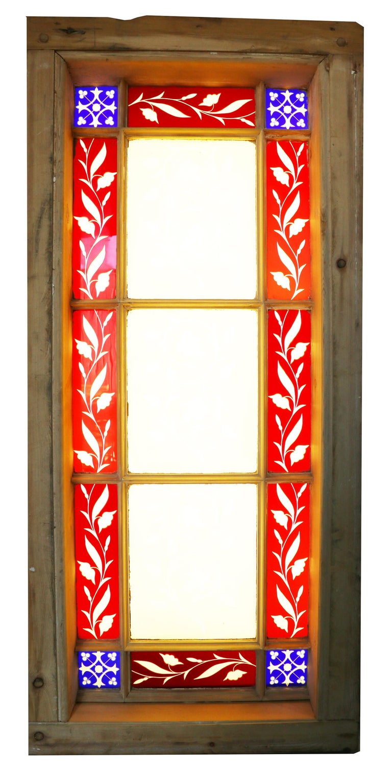 Antique English Stained Glass Window For Sale at 1stDibs