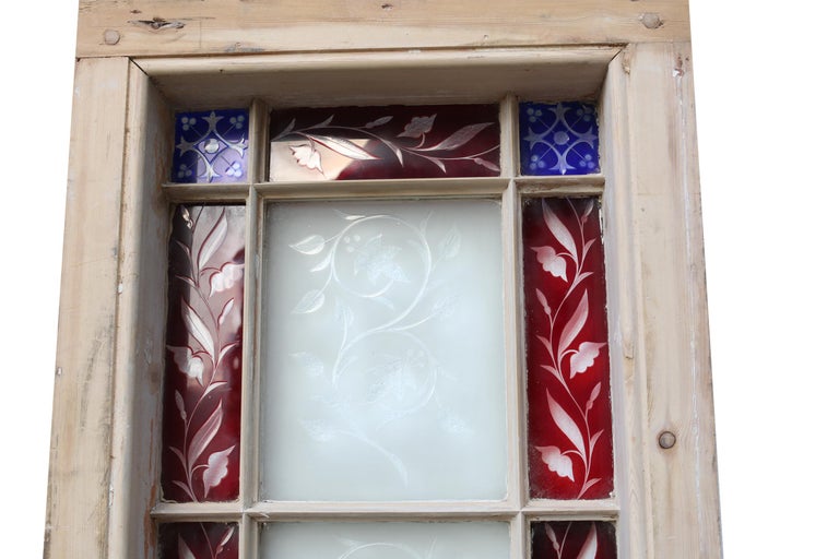 Antique English Stained Glass Window For Sale at 1stDibs