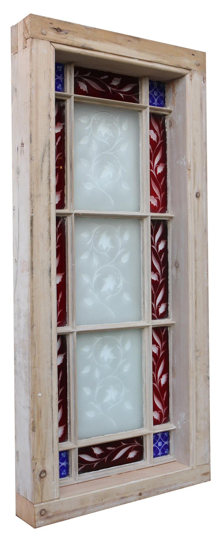 Antique English Stained Glass Window For Sale at 1stDibs