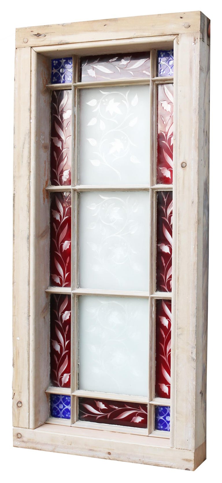 Antique English Stained Glass Window For Sale at 1stDibs