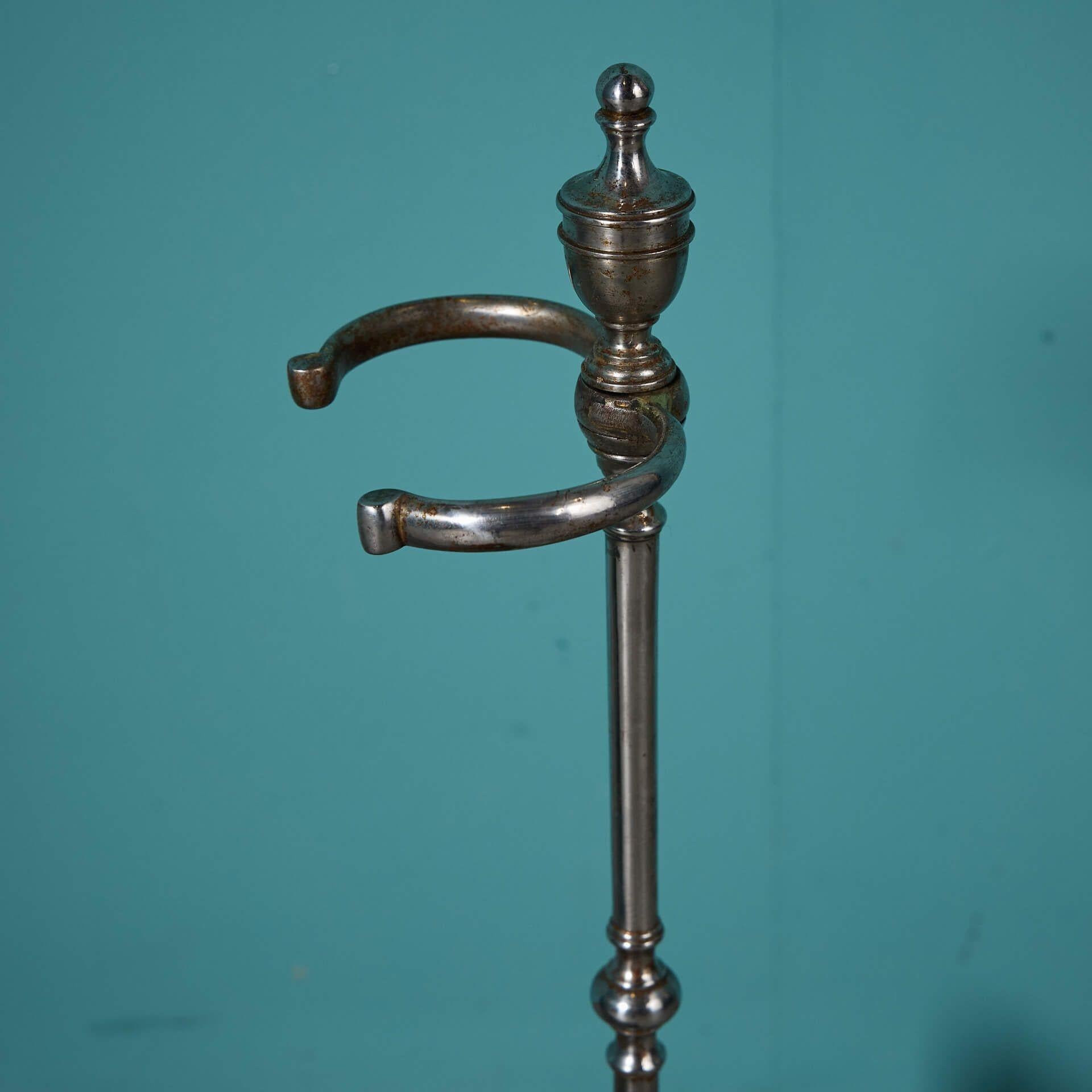 19th Century Antique English Steel Fire Fender with Tool Rests For Sale