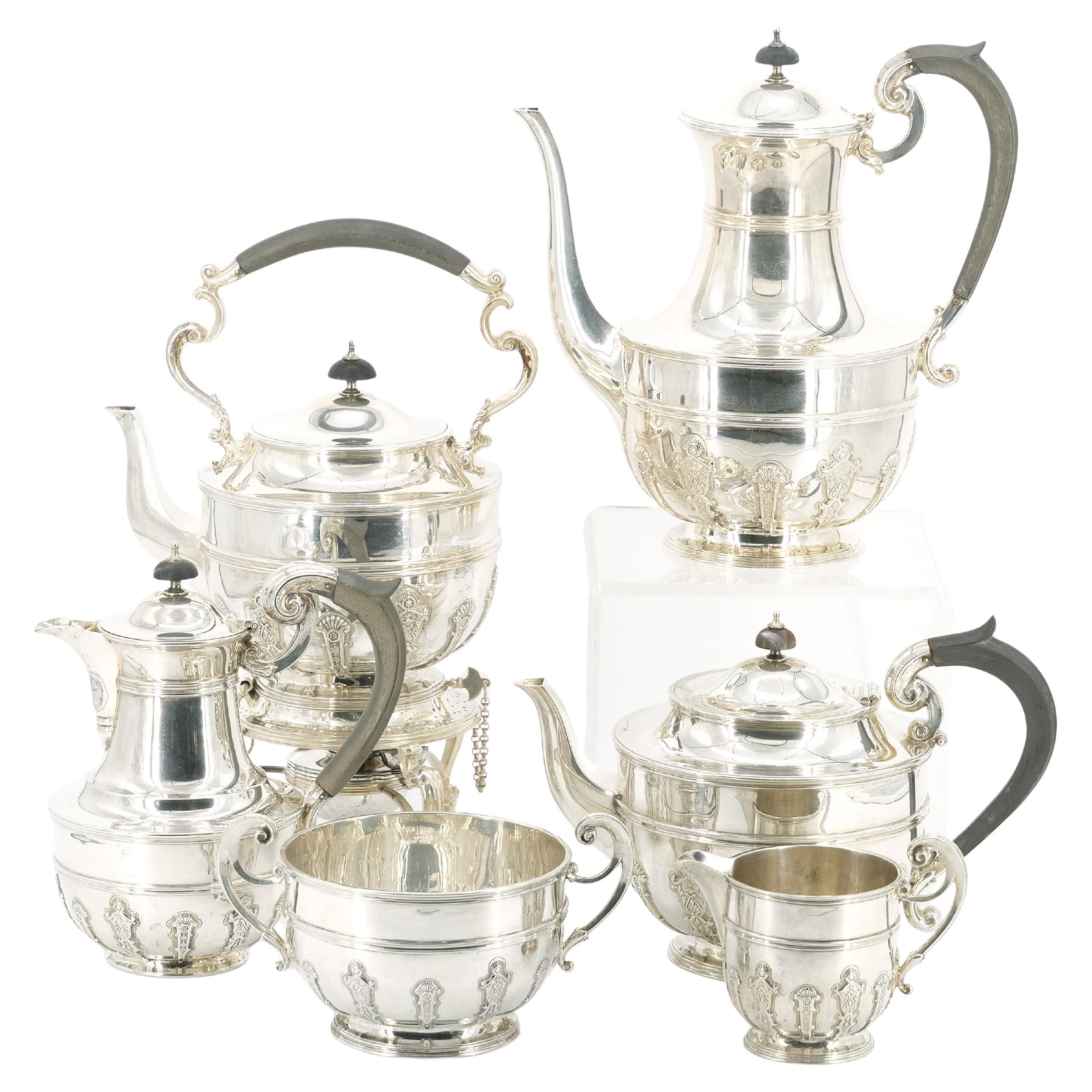 Antique English Sterling Silver 6-Piece Tea /Coffee Service /Goldsmiths London