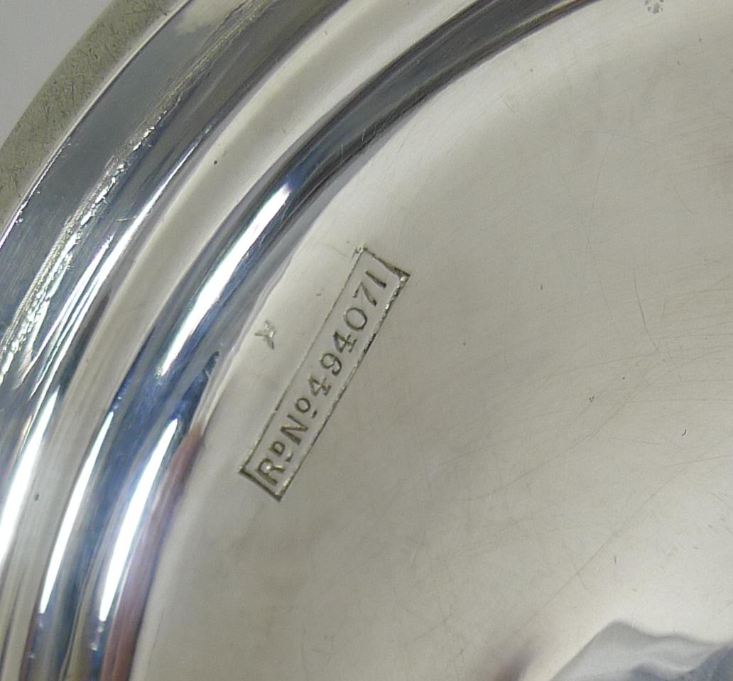 Tazza / Bol / Comport anglais ancien en argent sterling de style Art nouveau réticulé en vente 2