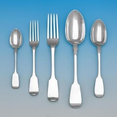 Plateau de service / couverts anglais ancien en argent sterling, motif canteen