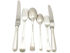 Antique English Sterling Silver Canteen of Cutlery for Six Persons