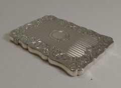 Antique English Sterling Silver Card Case, 1857