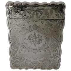 Antique English Sterling Silver Card Case-1895