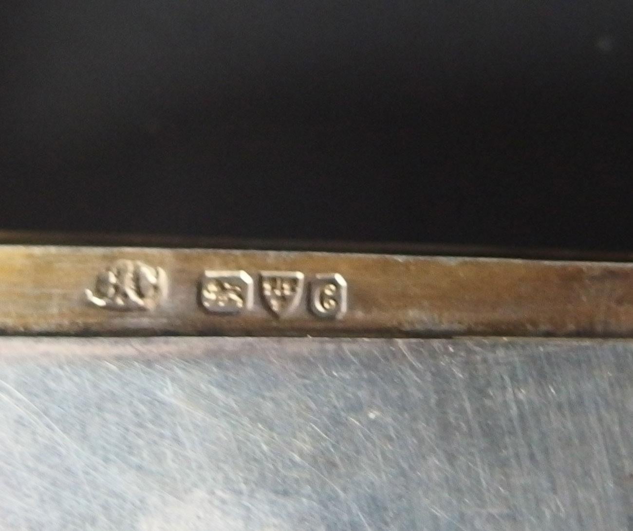 Édouardien Porte-cartes anglais ancien en argent sterling 1903 en vente