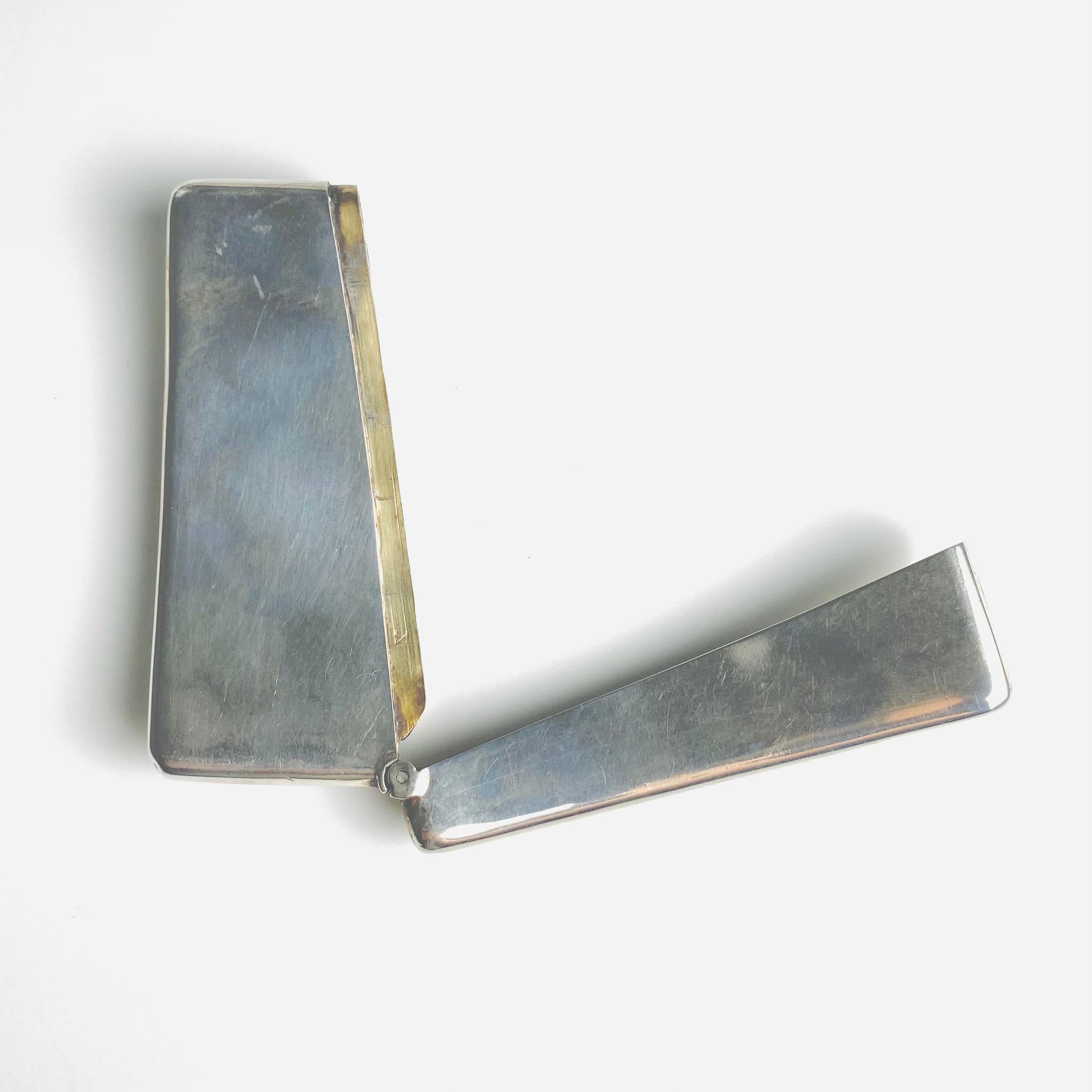 Porte-cartes anglais ancien en argent sterling 1903 en vente 1