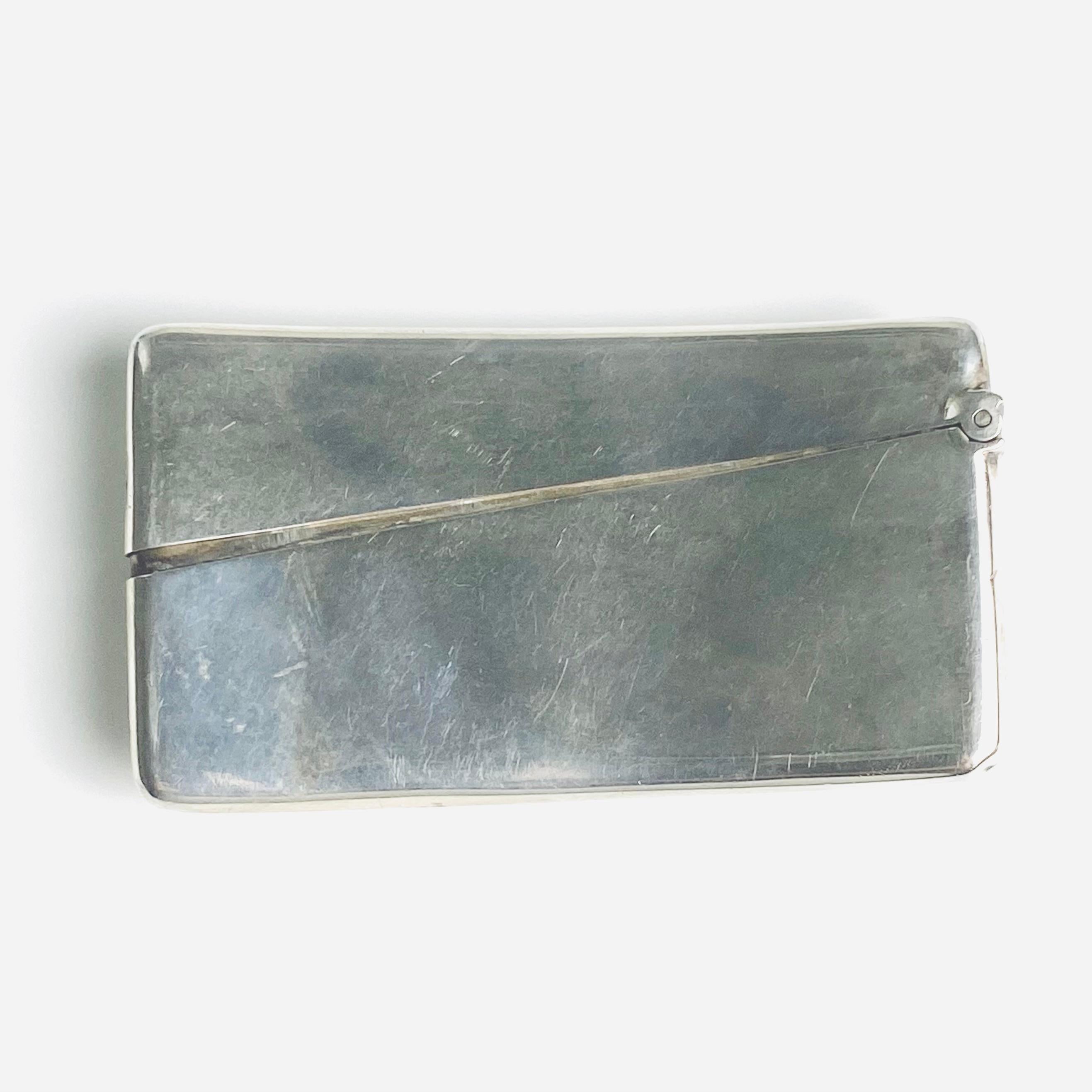 Porte-cartes anglais ancien en argent sterling 1903 en vente 3