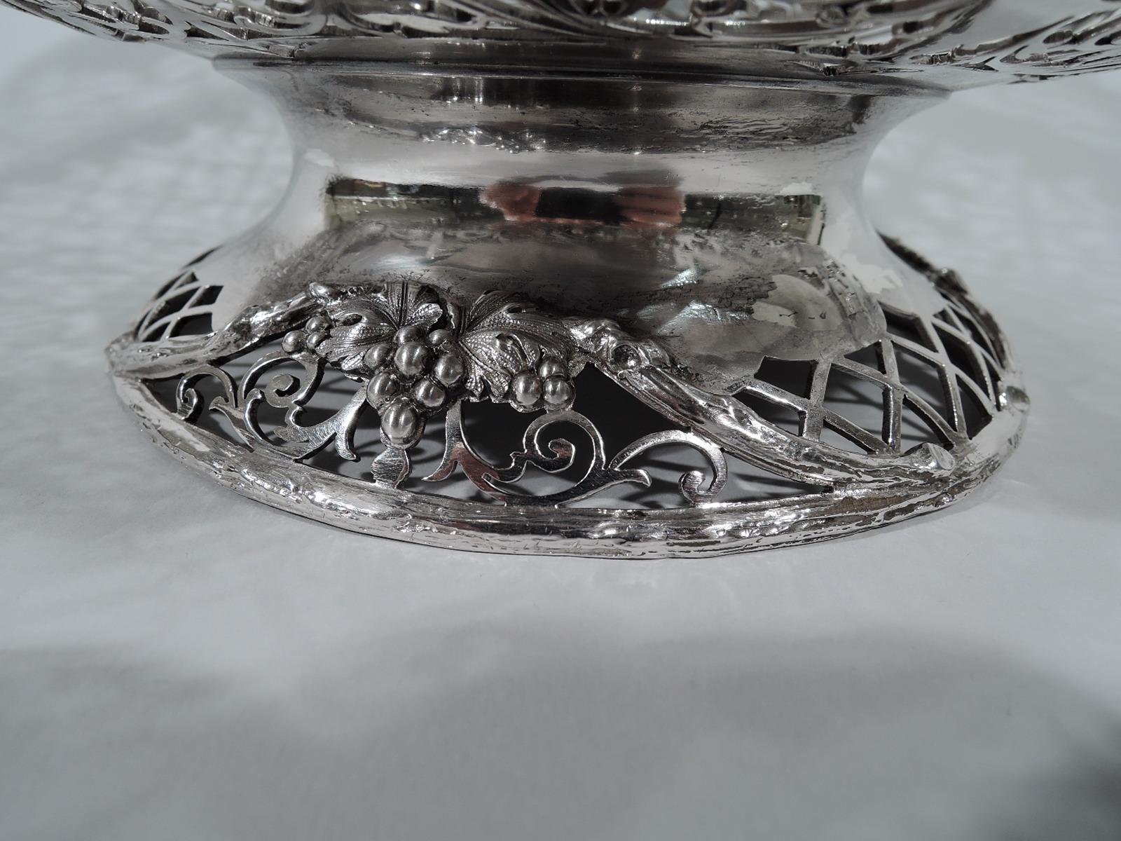 Antique English Sterling Silver Centerpiece Grape Bowl 1