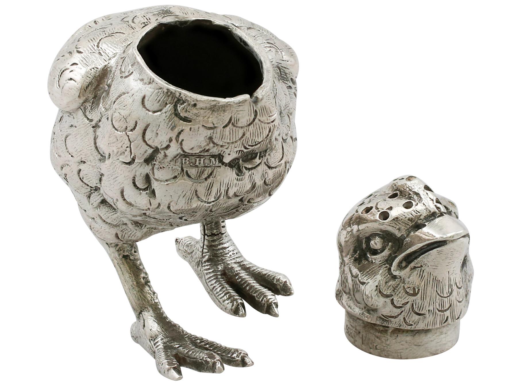 Antique English Sterling Silver Chick Pepperettes, 1922 4