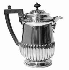 Antique English Sterling Silver Coffee Pot or Biggin 1909 James Dixon