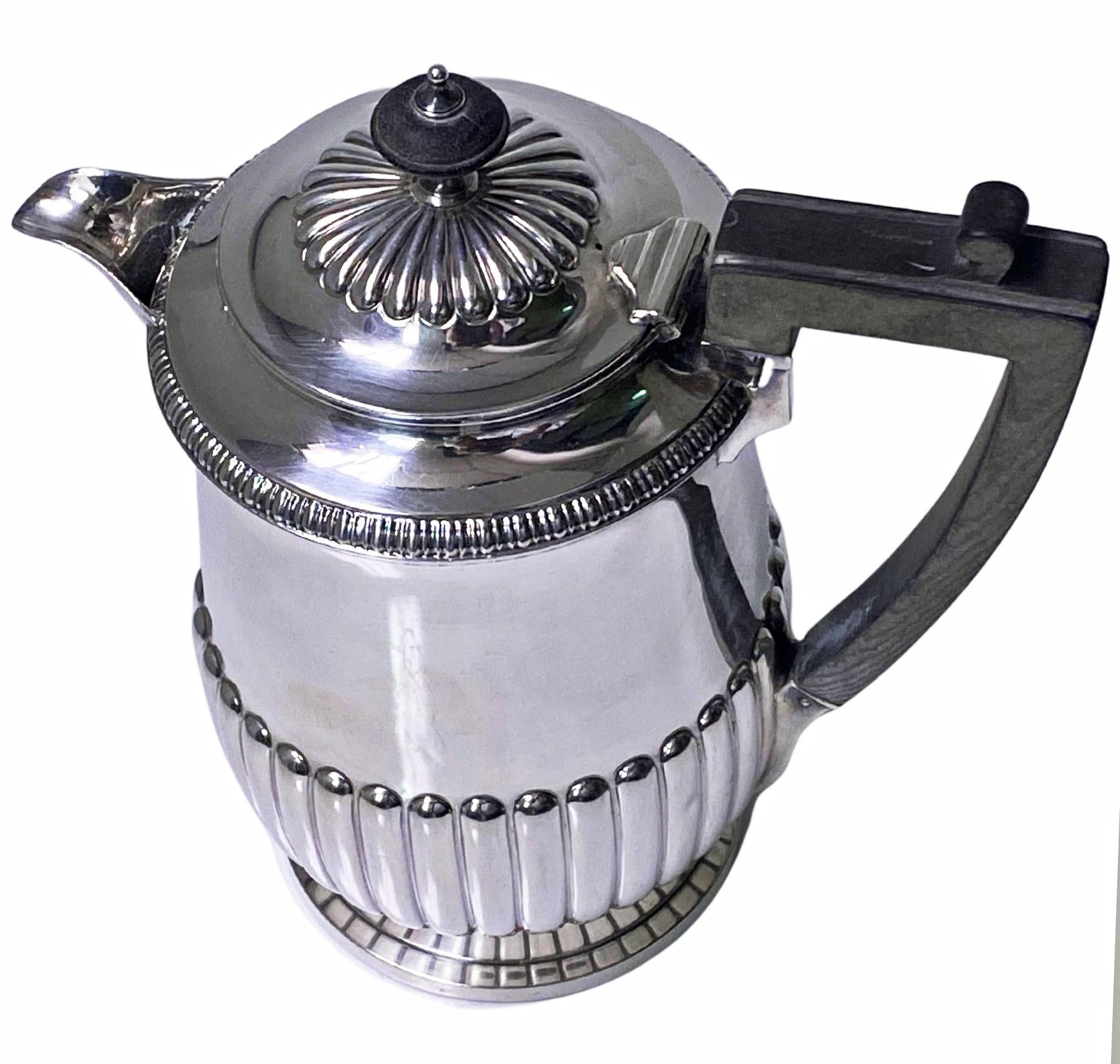 Early 20th Century Antique English Sterling Silver Coffee Pot or Biggin 1909 James Dixon 