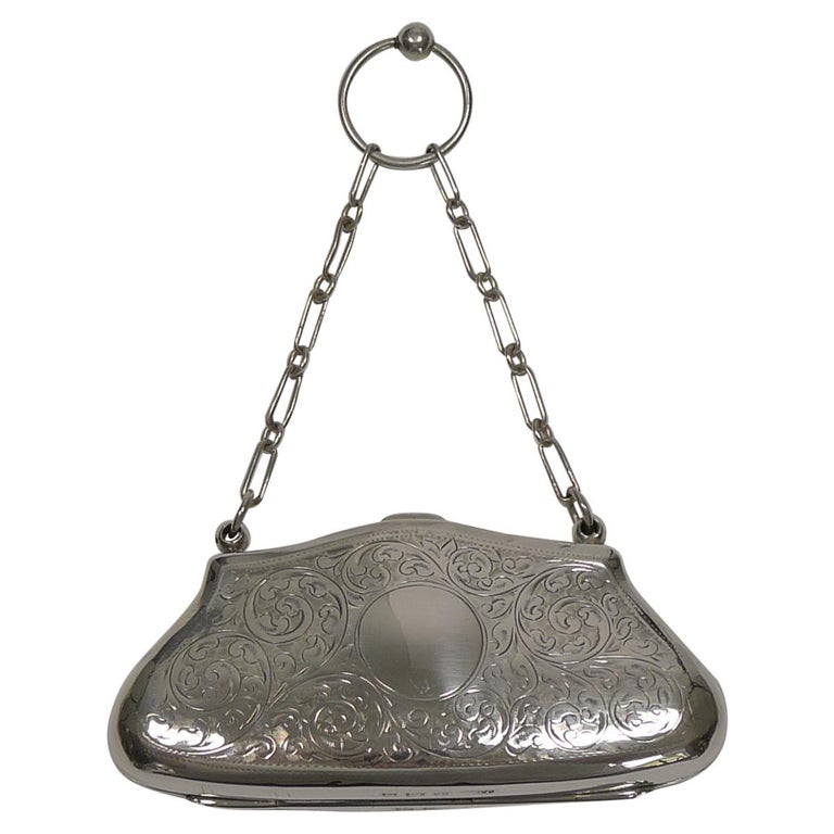 Antique English Sterling Silver Coin Purse, 1913 at 1stDibs
