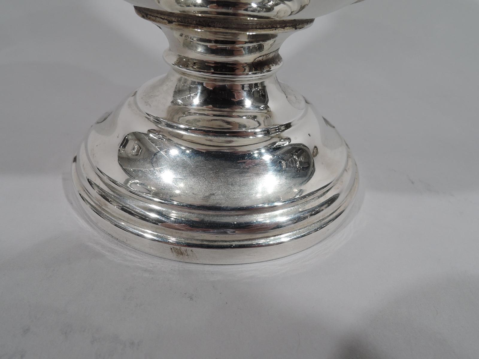 Early 20th Century Antique English Sterling Silver Covered Amphora Trophy Cup