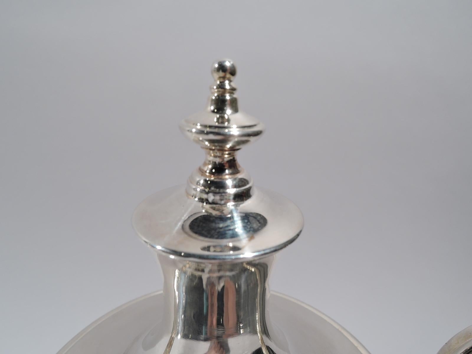 Neoclassical Antique English Sterling Silver Covered Urn Trophy Cup